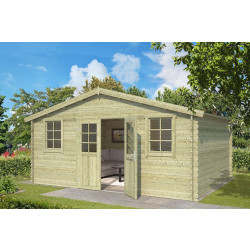 Outdoor Life Products | Tuinhuis Udo 480 x 300 | Geïmpregneerd | Olijfgroen